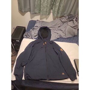 LOGG H&M Men's Full Zip Long Sleeve Casual Hooded Jacket Black Size L